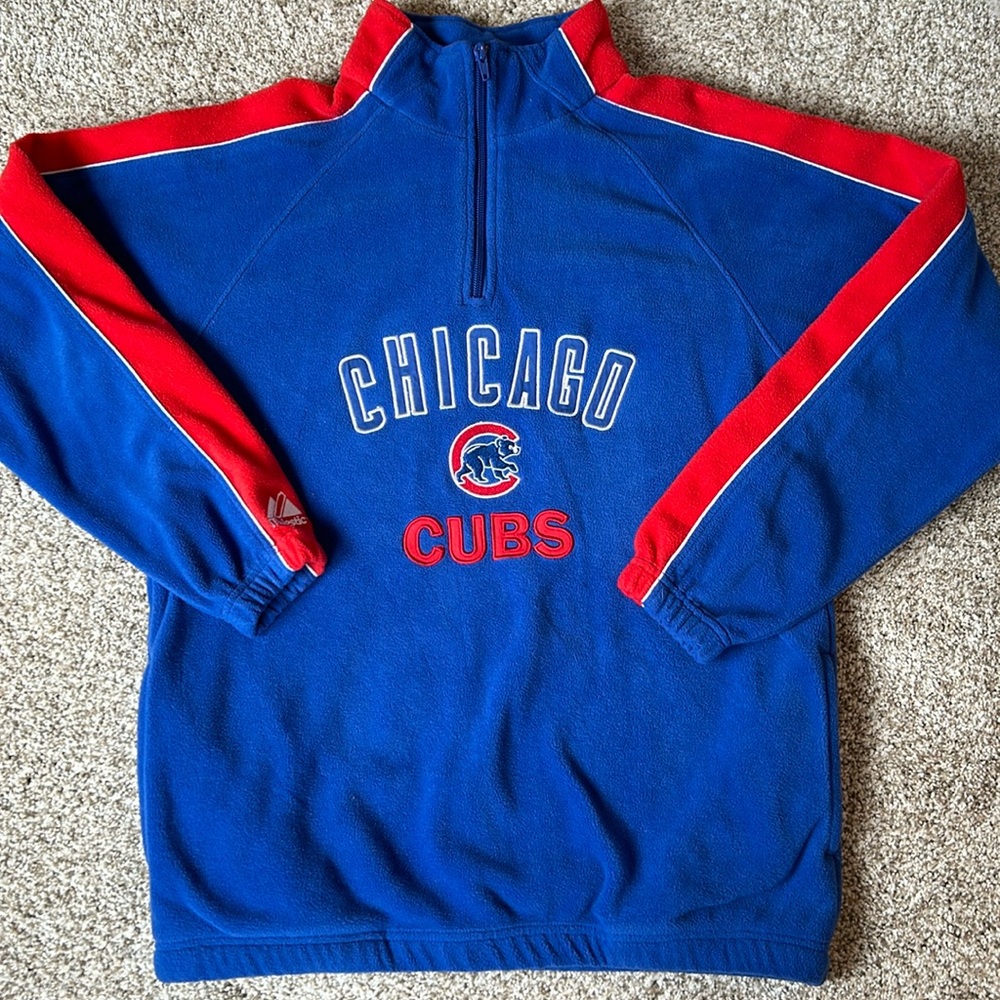Chicago Cubs fleece quarter zip pullover sweater